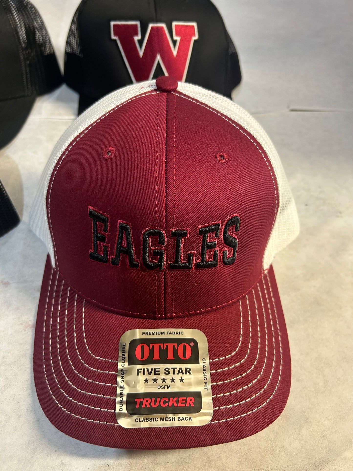 Trucker Hats with Embroidered Design