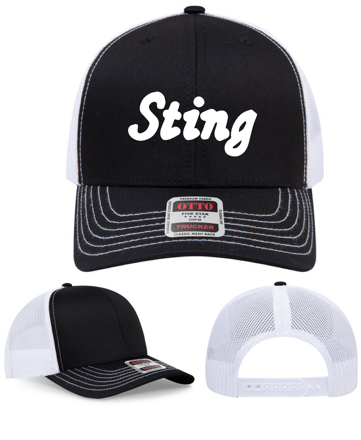 Trucker Hat Black and White