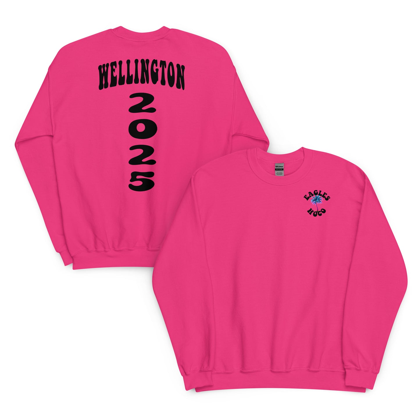 Pink Sweatshirt Gildan 18000 Wellington 2025