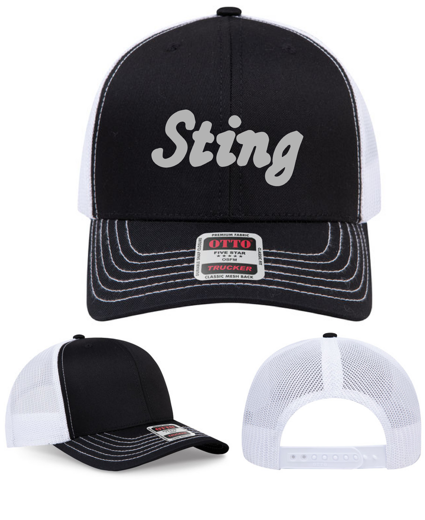 Trucker Hat Black and White