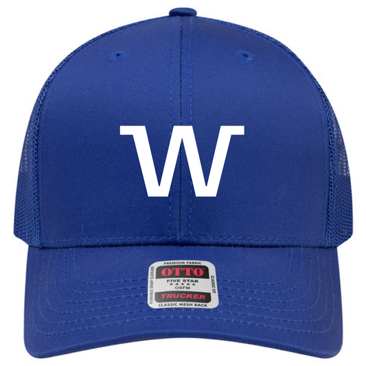 Trucker hat with W embroidered