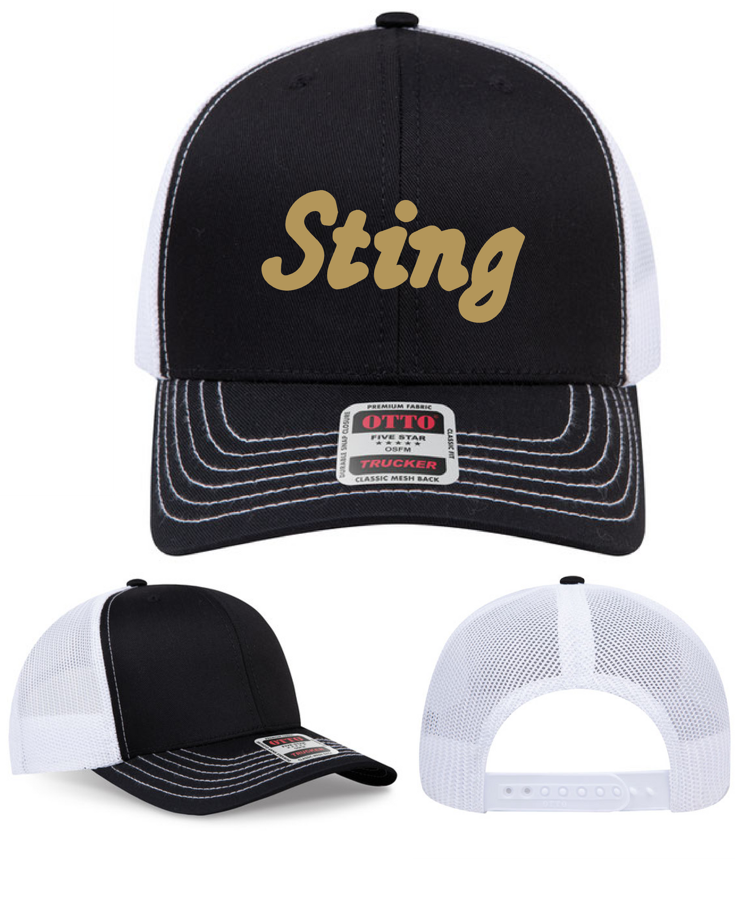 Trucker Hat Black and White